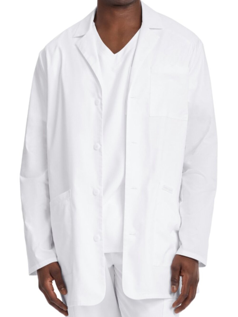 Men's 35" Medical Coat in White